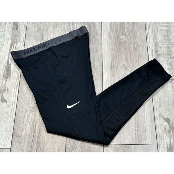 Ladies Nike Pro Dri  Fit Black Leggings Size M - Picture 3 of 10